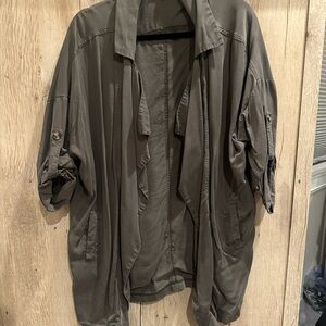 Lulu's Gray Lightweight Shirt Jacket